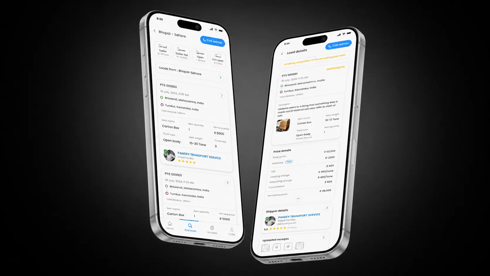 Pandey Transport — Logistics Platform showcase 6